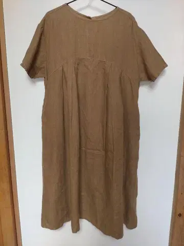nest Robe 반팔 턱 린넨 원피스