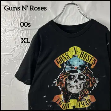 밴딩 티셔츠 건즈 guns 검정 블랙 빈티지 00s 투어 밴