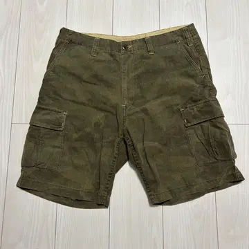 카모플라쥬 카고 숏 팬츠 복수 패치