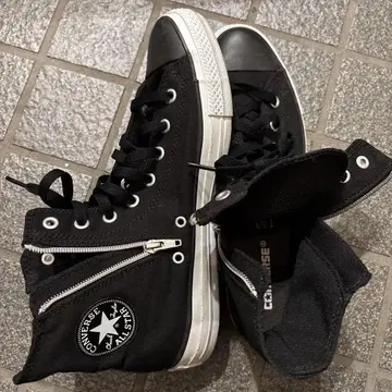 CONVERSE 블랙 하이컷 스니커즈 US9.5