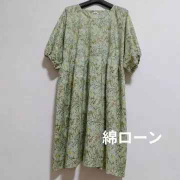 핸드메이드 메차라쿠 블라우스 튜닉 원피스 면론