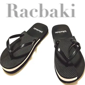 Racbaki 라쿠바키 블랙 플립플랍