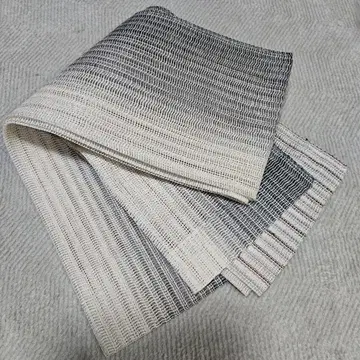 손으로 짠 실크 린넨 반폭 오비, 양면 사용