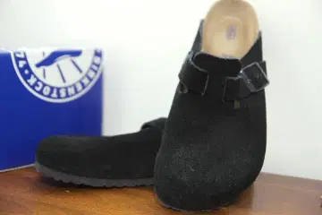 BIRKENSTOCK BOSTON 스웨이드 샌들 41 블랙