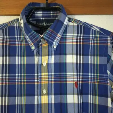 새상품급 랄프 로렌 체크 셔츠 파랑 L Ralph Lauren