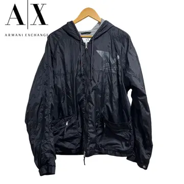 새상품급 Armani Exchange 다크 네이비 나일론 자켓