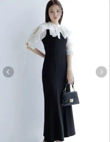 dazzlin 2WAY 카라 도킹 리브 원피스