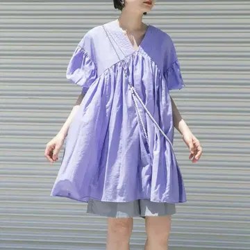 kbf 볼륨 개더 미니 원피스