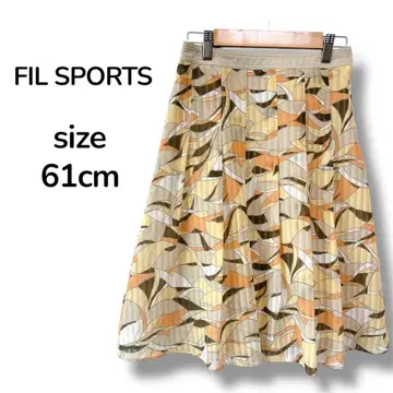 FIL SPORTS 필 스포츠 플레어 스커트 무릎 기장 올 패턴 61cm