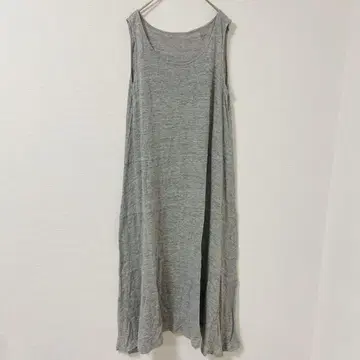 다마 컬렉션 린넨 슬리브리스 원피스 롱 그레이 새상품급