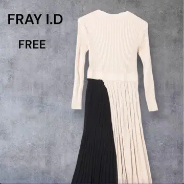 FRAY I.D 프레이 아이디 리브 플리츠 원피스 루즈한 사이즈