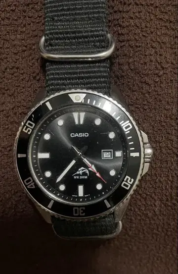 CASIO 다이버 워치 WR 200m 블랙