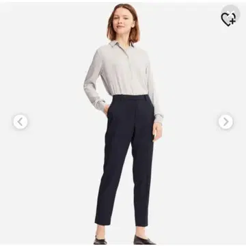 유니클로 UNIQLO EZY 앵클 팬츠 네이비 S
