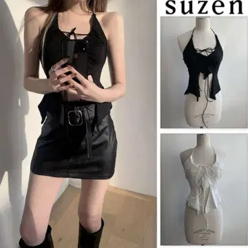 suzen General Shirring Strap Top 시즈니룩
