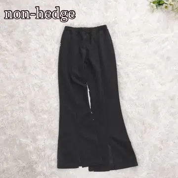 non-hedge 플레어 슬릿 팬츠 블랙 스트레치