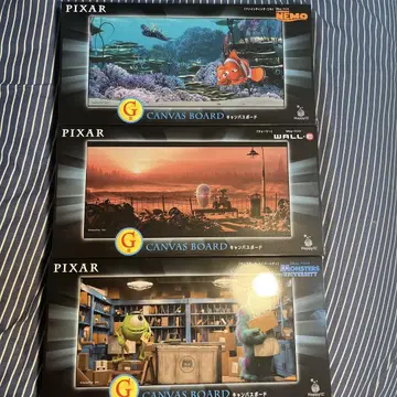해피 복권 PIXAR G상 캔버스 보드 3종 세트
