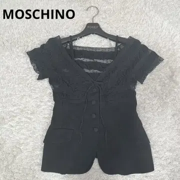 모스키노 빈티지 블라우스 베스트 레이스