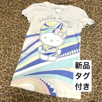 퍼블릭 라이브러리 콜라보 Hello Kitty 컬러풀 티셔츠 반팔 레어