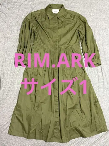 S 림아크 RIM.ARK 봄 코트 카키 롱 코트 원피스