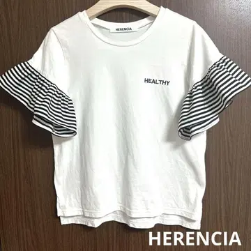 새상품급 HERENCIA 헤렌시아 상의 티셔츠 컷소 프릴 소매