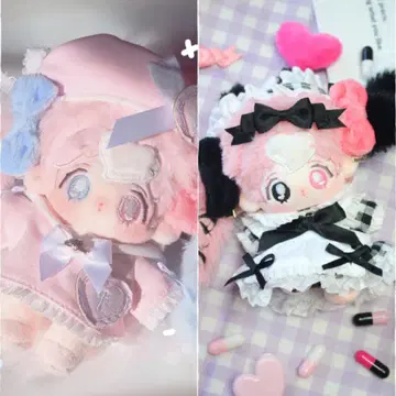 2개 세트 10cm 무속성 봉제 인형 목화 인형 본체