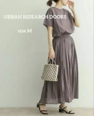 URBAN RESEARCH DOORS 라벤더 반팔 롱 원피스