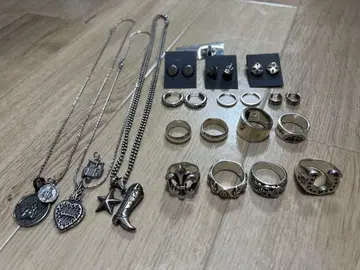 silver925 반지 목걸이 귀걸이 세트