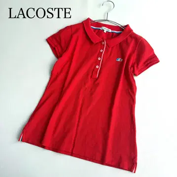 라코스테 LACOSTE 피케 셔츠 레드 반팔 트리콜로 M 사이즈