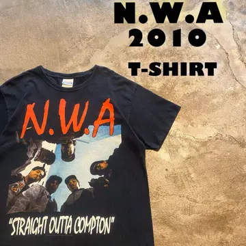 2010 N.W.A 힙합 밴딩 랩 티셔츠 블랙