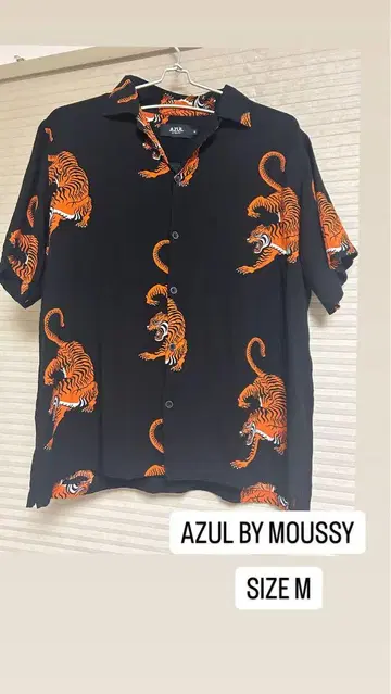 AZUL BY MOUSSY 호랑이 패턴 반팔 셔츠 M
