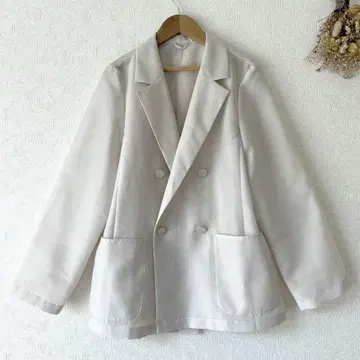 ANAYI 25SS 하드 오간자 더블 자켓 베이지