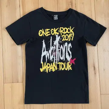 ONE OK ROCK M 사이즈 2017 Ambitions 티셔츠 블랙