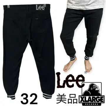 새상품급 Lee 엑스라지 콜라보 데님 조거 팬츠 블랙 검정 32