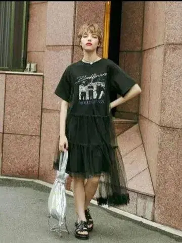 jouetie 쥬에티 도킹 아지메 락 원피스 블랙