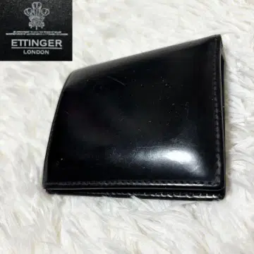 ETTINGER 에팅거 두겹 지갑 블랙 영국제 가죽