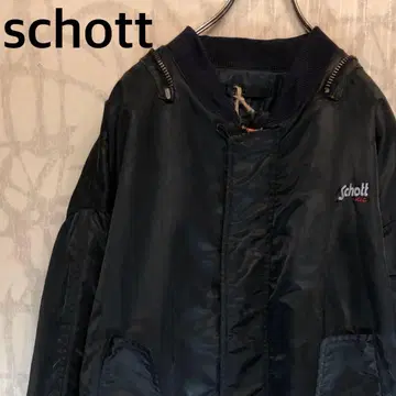 샷 schott MA-1 스타일 자켓 가슴 자수 로고 R