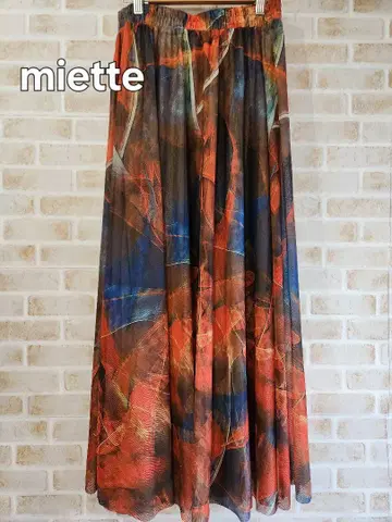 miette 미엣 프린트 튤 개더 스커트