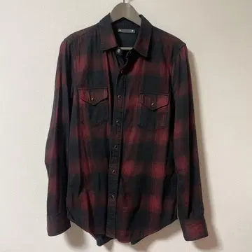 마인 데님 Black Denim Check Western SH