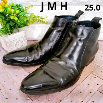 새상품급 JMH 사이드 지퍼 부츠 가죽 블랙 y2k