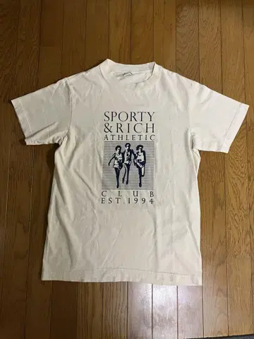 새상품급. sporty&rich 애슬레틱 로고 티셔츠