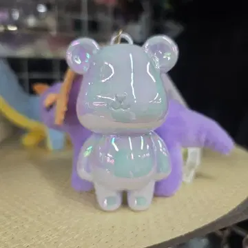 파스텔 그린 곰 모양 피규어 약 6cm