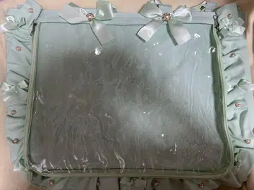 민트 그린 프릴 토트백 A3 자카마트 이타백 이타백