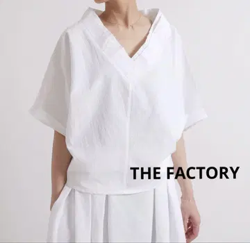 새상품급! THE FACTORY 기모노 슬리브 블라우스 White