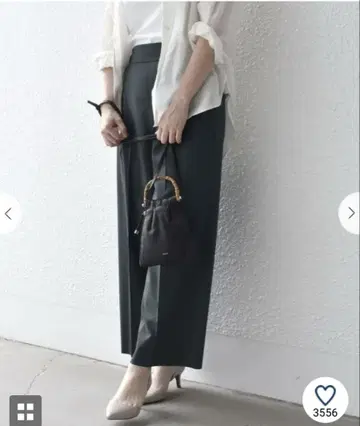 SHIPS 쉽스 세미 와이드 팬츠 그린
