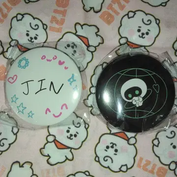 BTS 진 RUNSEOKJIN 캔뱃지 캡슐 토이