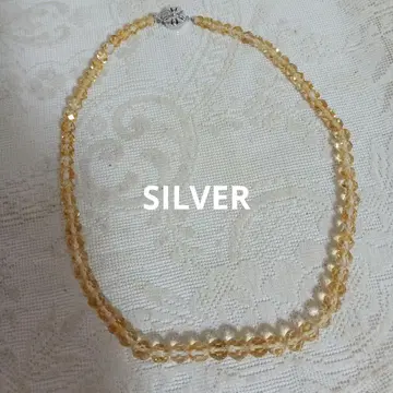 시트린 컬러 SILVER 목걸이