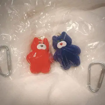 mojojojo 가챠 니키 & Naughty 세트 파랑 빨간색 고양이