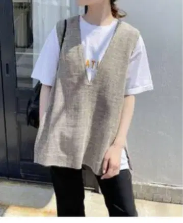 Spick and span 린넨 트위드 베스트