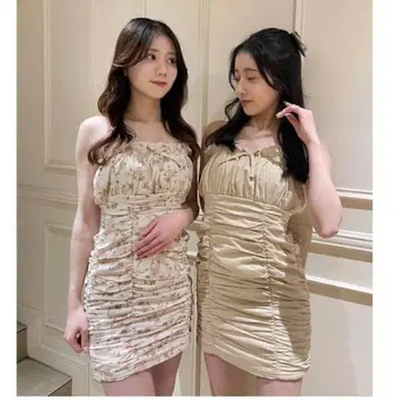 에피네 리본 장식 원피스 베이지
