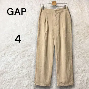 GAP 텐셀 턱이 있는 와이드 팬츠 은은한 광택 베이지 스트레이트 큰 키